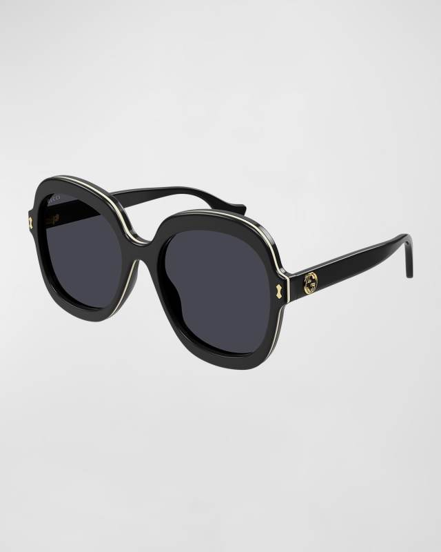 GG Contrast Rim Acetate Butterfly Sunglasses